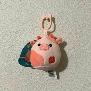 SQUISHMALLOWS Lilaz the Peach Cow Clip-on 3.5in NWT